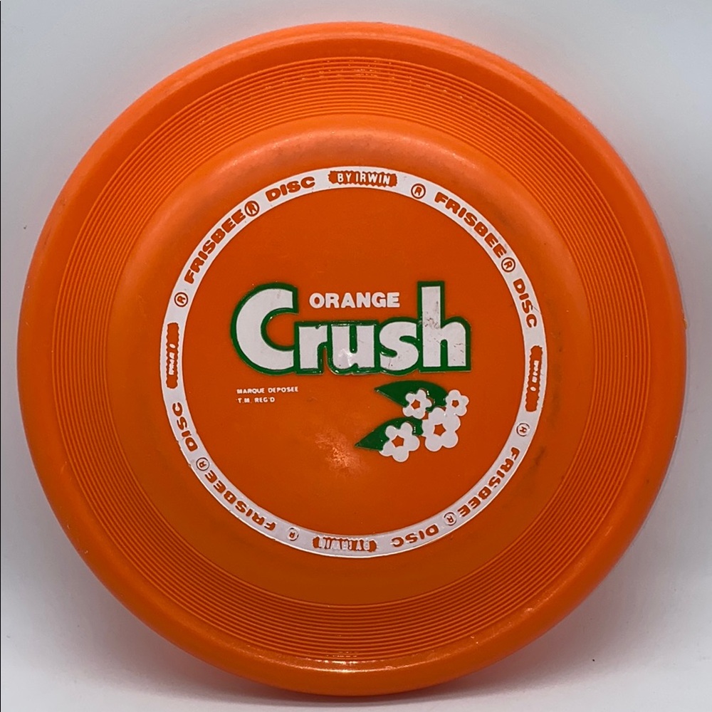 Vintage Wham-O Orange Crush Soft Drink Pop Frisbee Disc 1975